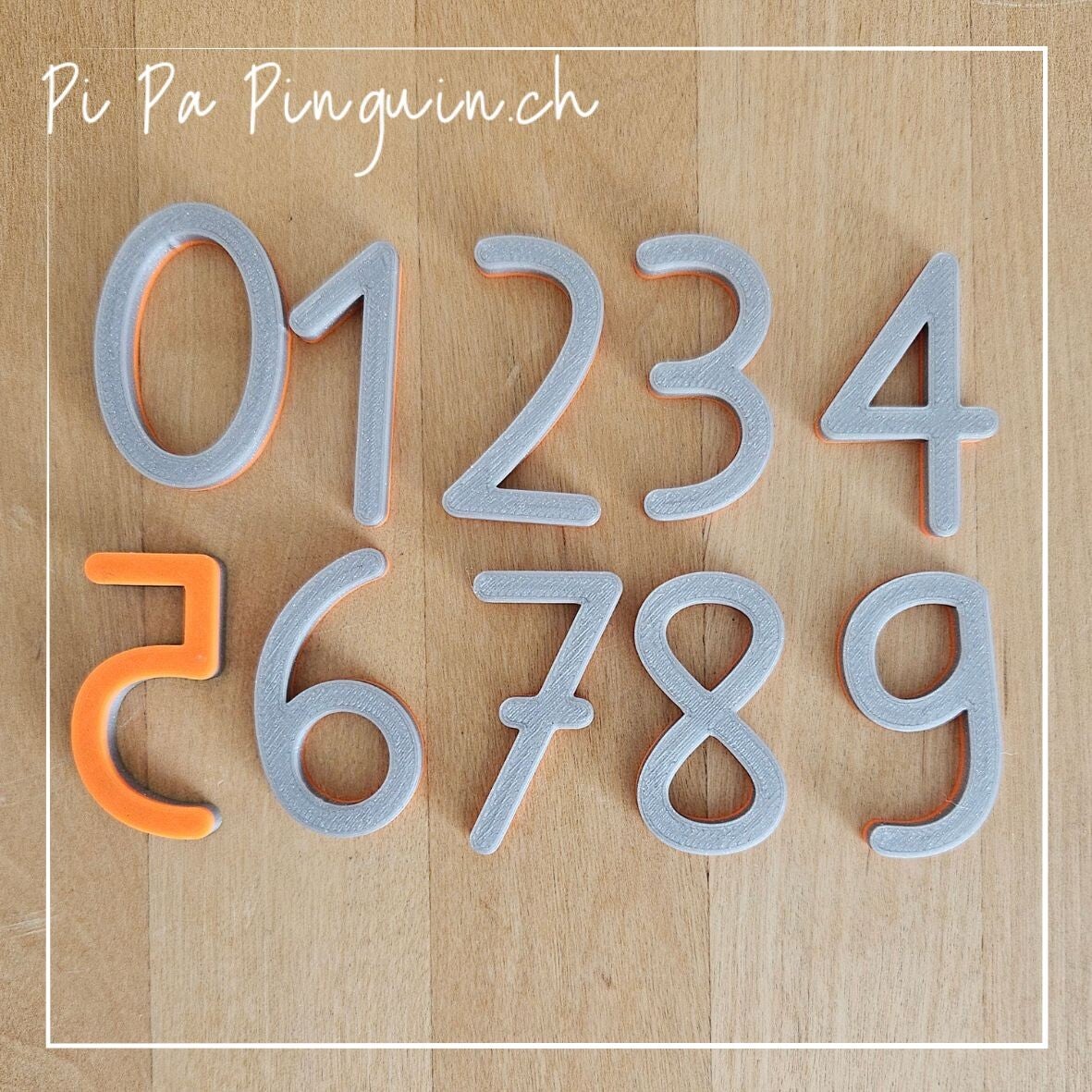 Ziffern Basisschrift 0-9 Galaxy Silver