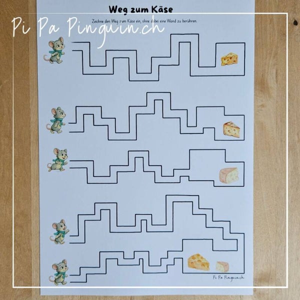 Weg zum Käse mit der Maus: Download-Datei