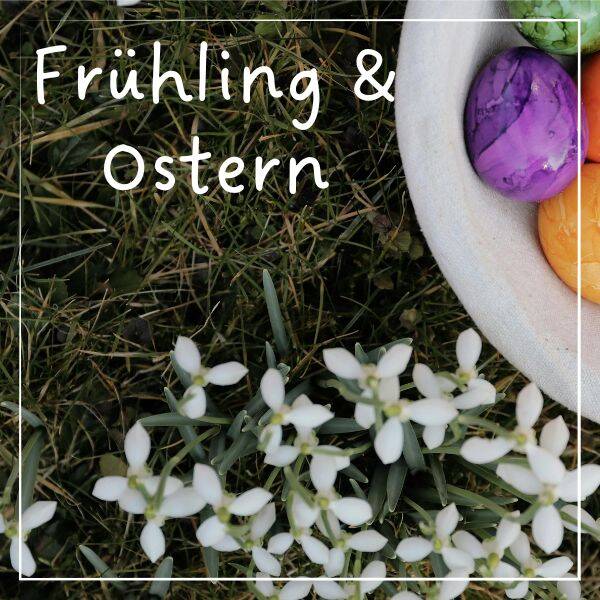 Thema Frühling und Ostrenr für Kindergarten und Unterstufe mit Lernmaterialien zu Hühner, Blumen, Schmetterlingen, Ostereier