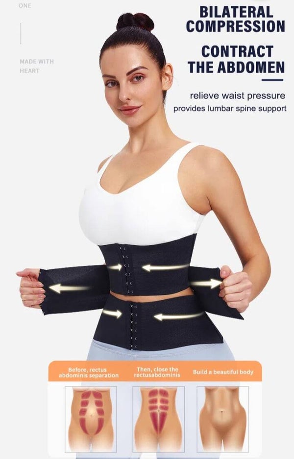 Waist trainer double belt