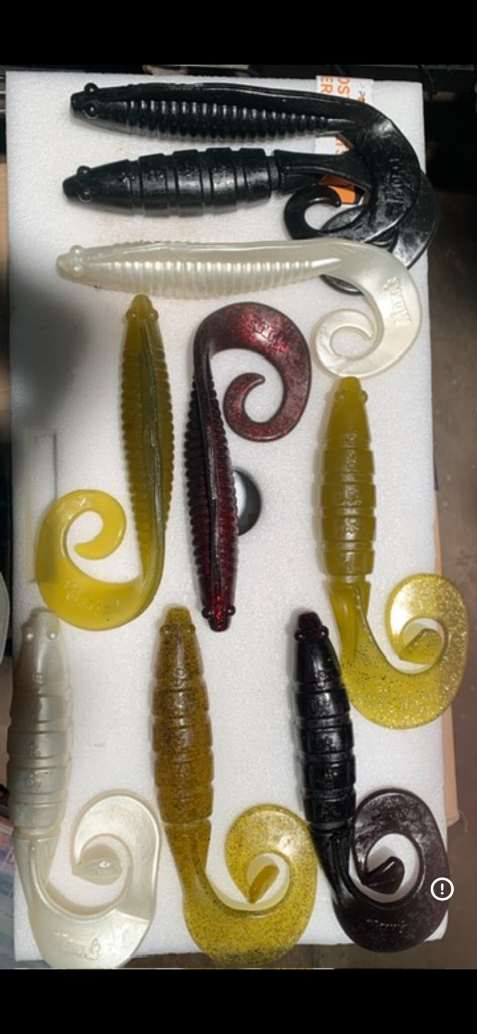 Grote Curl-Tail Grub Mix – 5 stuks