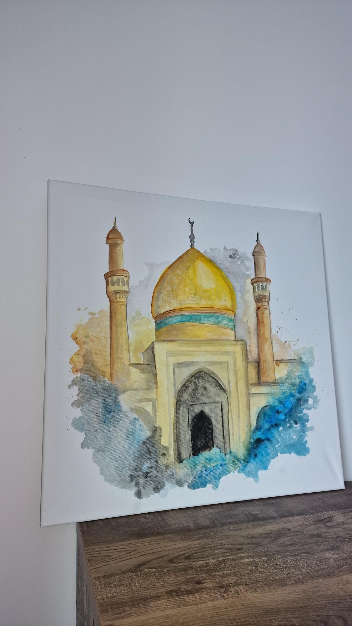 Hz. Ali Türbesi Camii – Modern  Acryl op doek | 60 x 60 cm