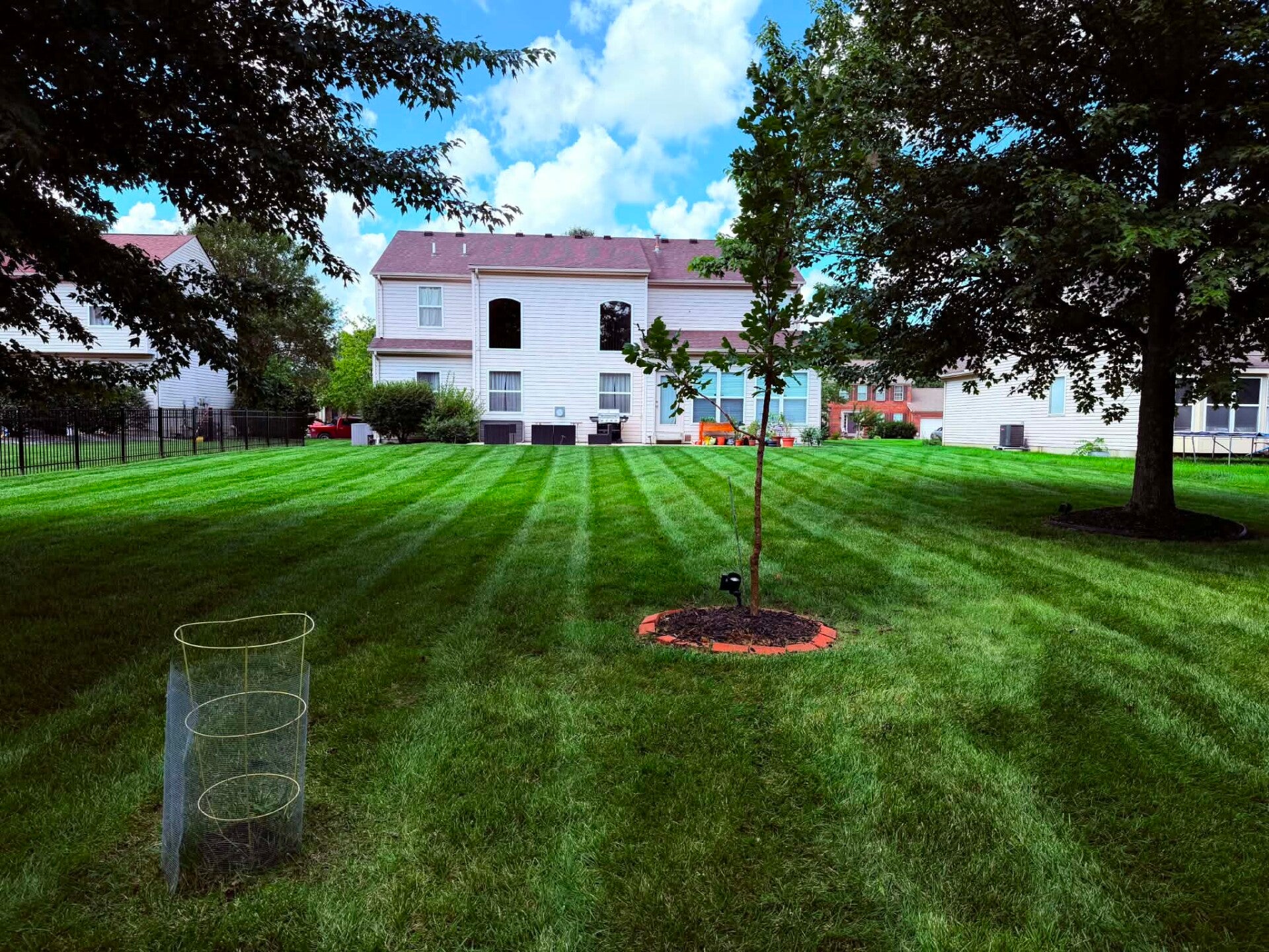 Professional property maintenance and lawn striping by Nienaber And Sons in Bridgetown, OH.