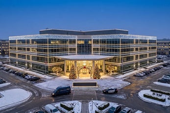 Commercial Christmas lighting installation for a business property