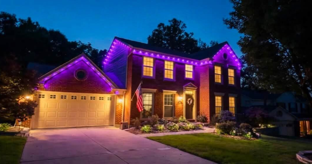 Professional Christmas and holiday light installation on a Cincinnati home