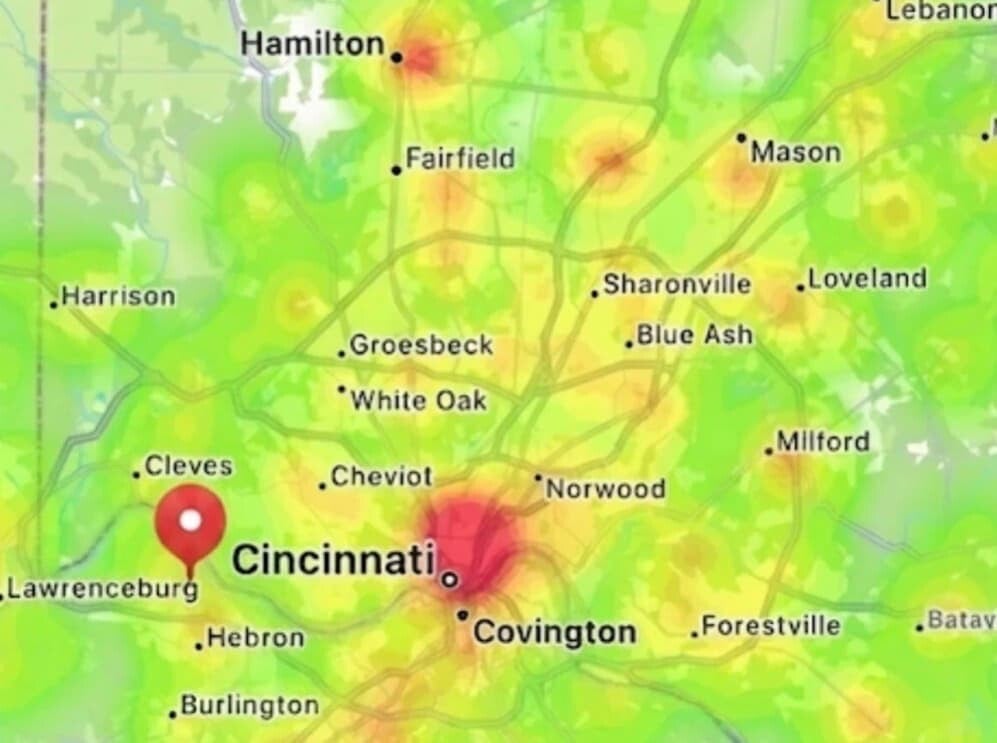 Service Areas for Nienaber And Sons Lawn Care in Cincinnati Ohio 