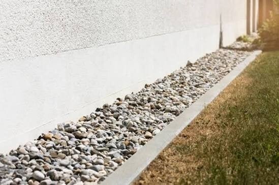 French drain installation work for improved drainage on a Cincinnati-area property