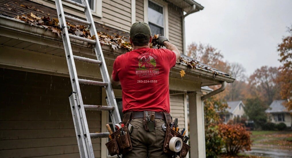 Gutter cleaning service and property maintenance by Nienaber And Sons Lawn Care L.L.C. in Greater Cincinnati