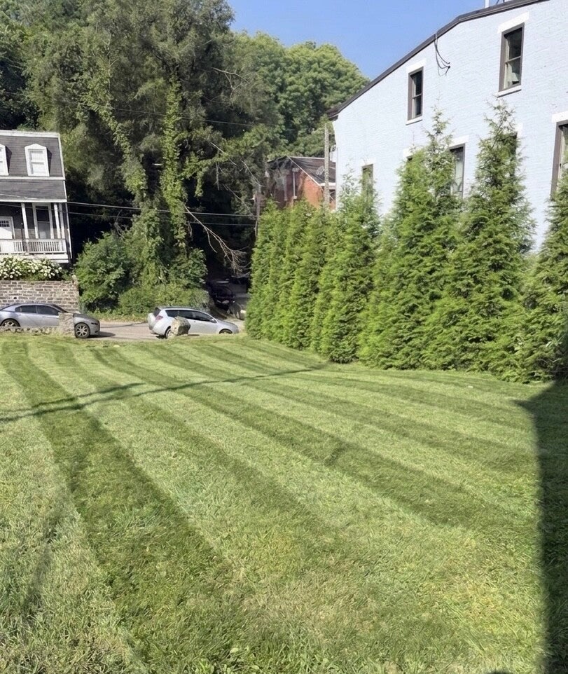 Striped lawn by Nienaber And Sons in Cincinnati Ohio 