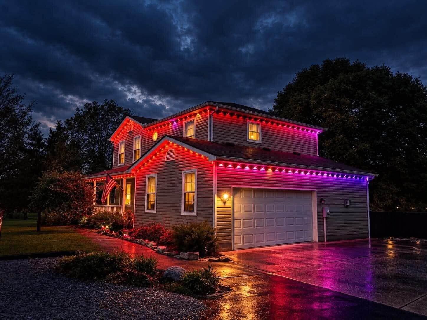 Custom professional holiday light installation for Cincinnati homes