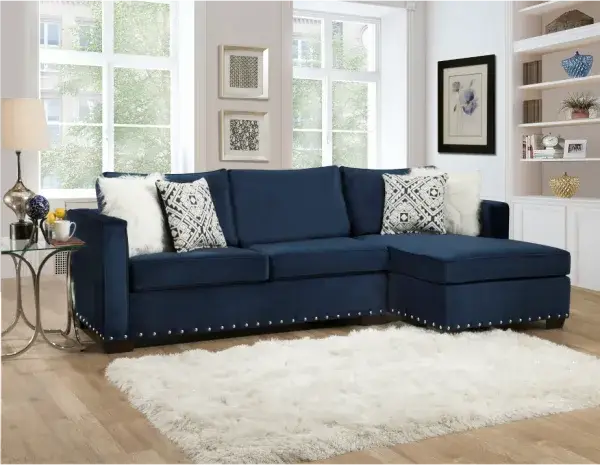5456 melon navy sectional