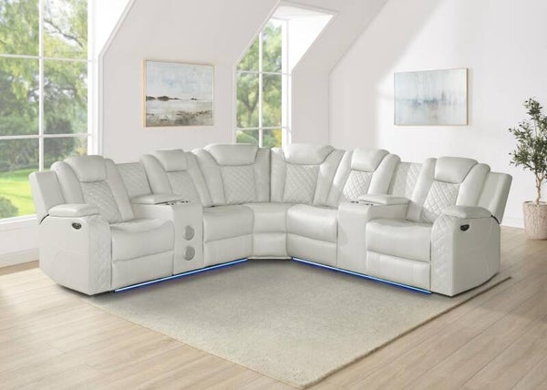 S405 White Sectional