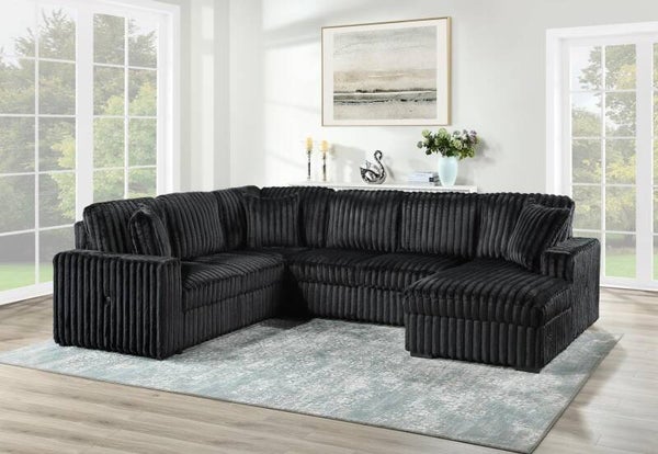 U298 Black Sectional