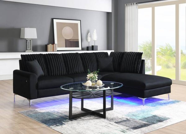 U380 Black Sectional