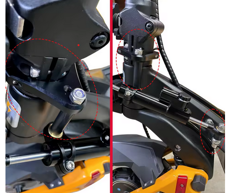 E-Scooter Reparatur Reifenwechsel Platte Reifen Scooter-Ersatzteile Ersatzteile Austausch Motor Accu Bremsen Display Lenksäule Gelenk Stossdämpfer Gabel Räder Reifen Schlauch Bremsanlage Elektrik Fehlermeldung