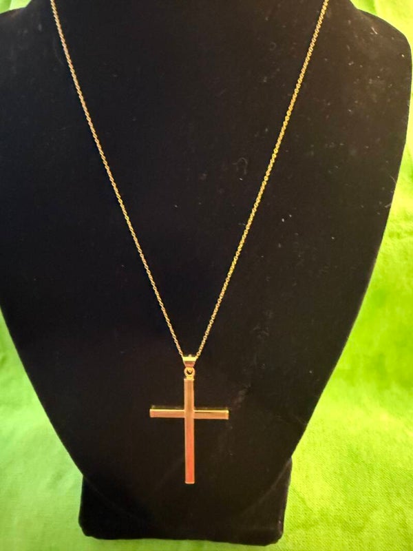 Gold Chain with Cross Pendant