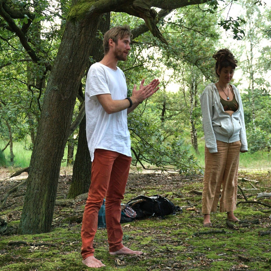 Participants during a breath journey