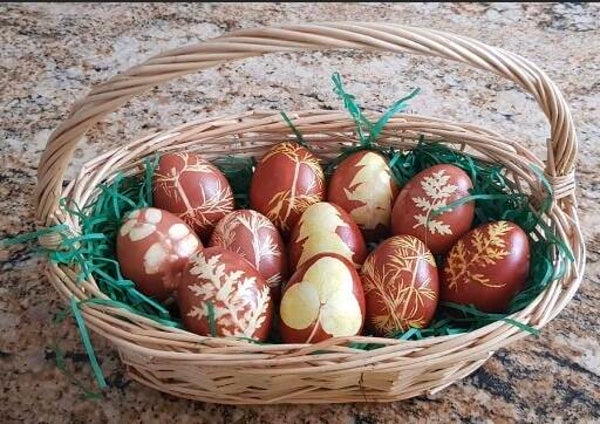 Eier gefärbt 6 Stk wie zu Grossmutters Zeiten (CH)