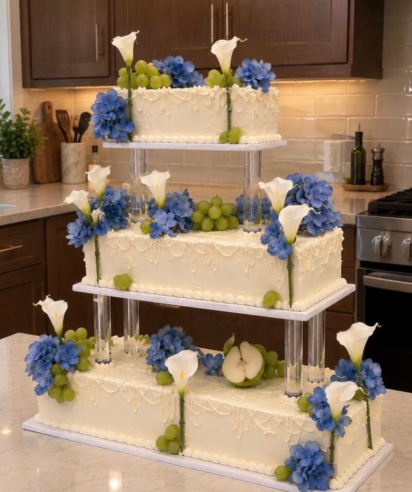 Wedding Cake  Blue Elegance