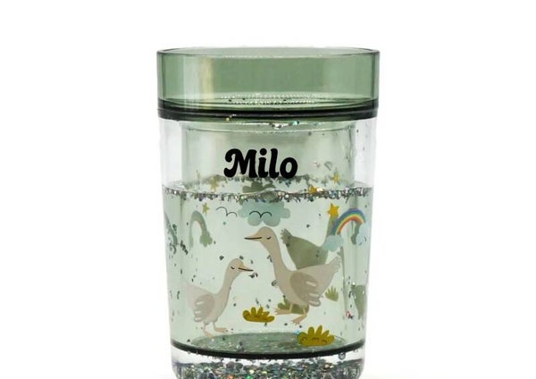 Glitzerbecher mit Namen, Gans