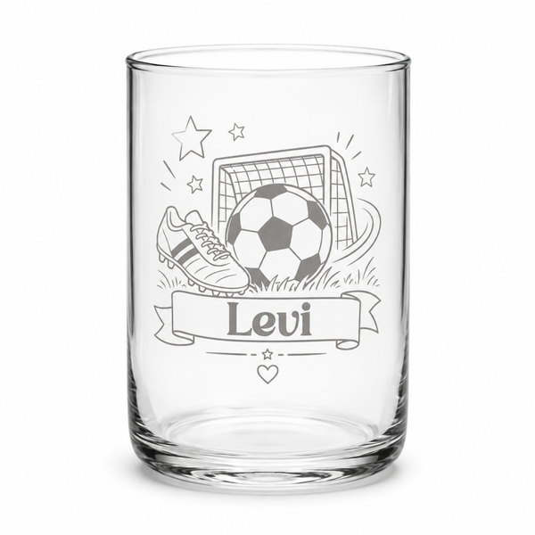 ⚽ Personalisiertes Fußballglas mit Wunschnamen