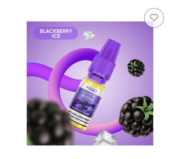 HQD 20K JUICE - Blackberry Ice (Brombeere, Ice) - Liquid - 3mg/ml - 10 ml