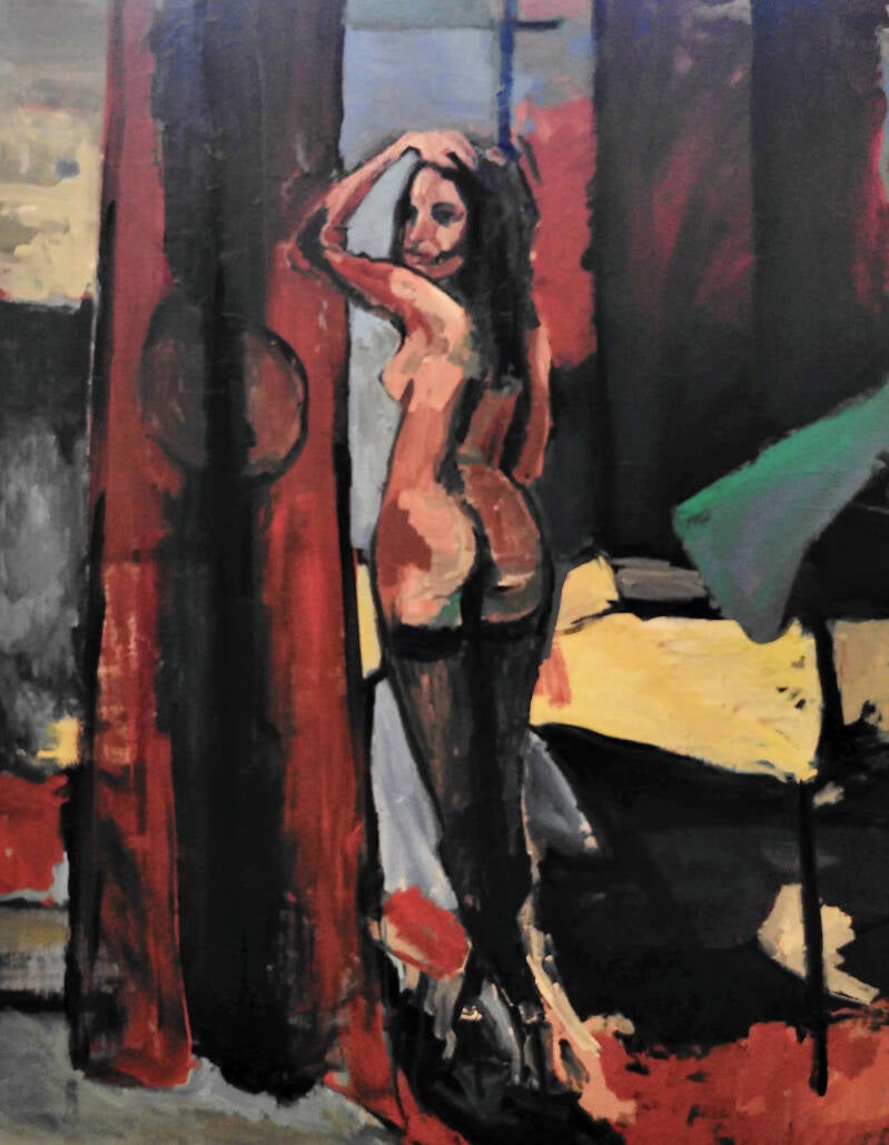 Nude lady | Painting on canvas with epxoy layer | 100x120cm | €2.750
