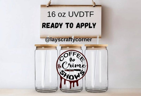 Coffee & Crime Shows Decal
