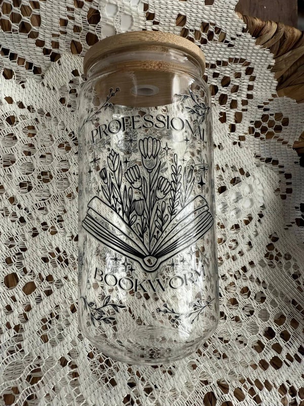 Bookworm Glass Can
