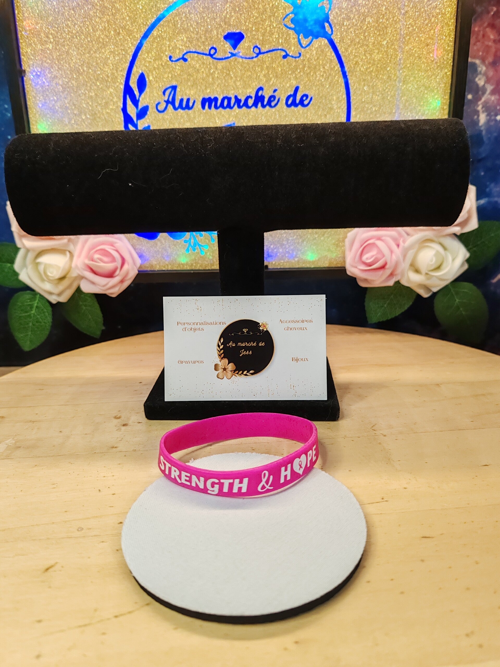 Bracelet octobre rose S&H