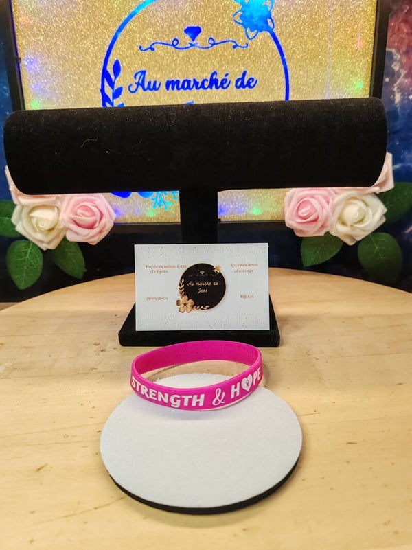 Bracelet octobre rose S&H