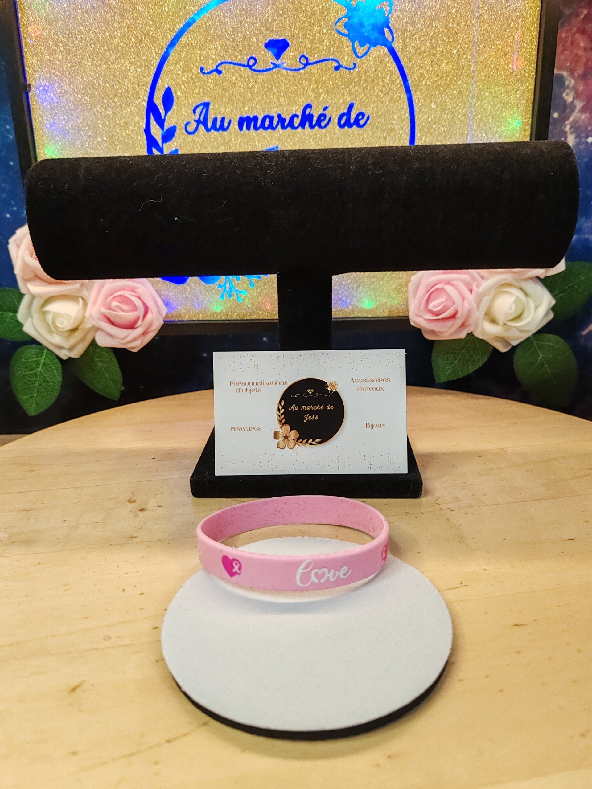 Bracelet octobre rose Love