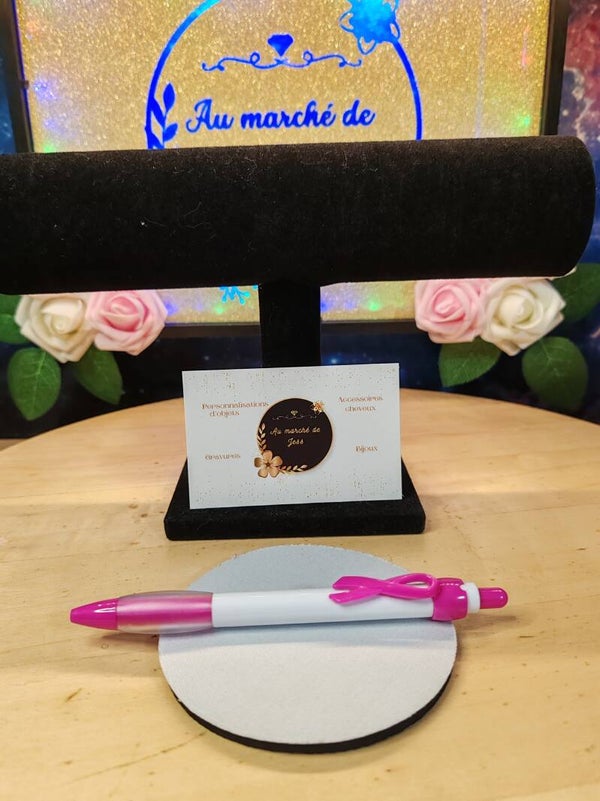 Stylos ruban rose