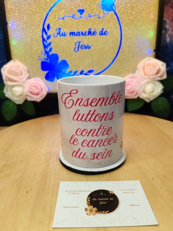 Mug personnalisable octobre rose