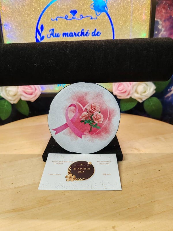Dessous de verre ou de tasse octobre rose