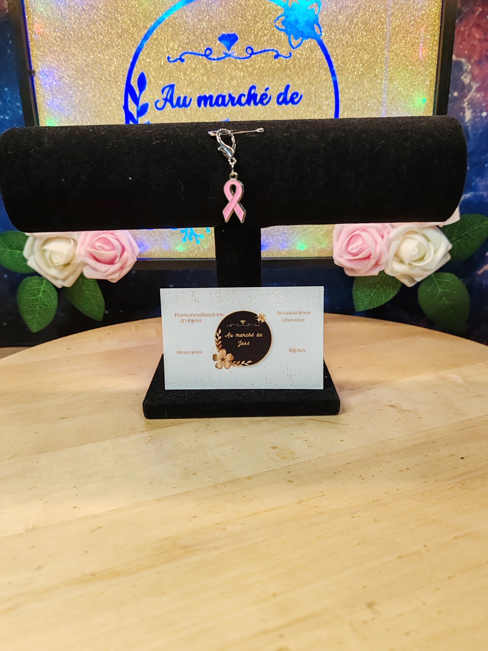 Porte clés octobre rose