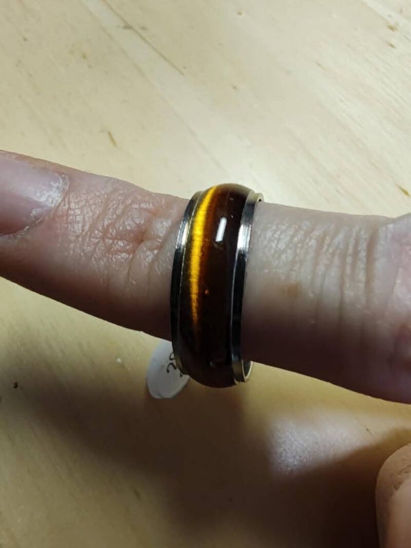 Bague irisée jaune