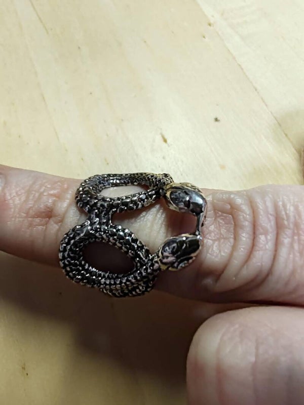 Bague double serpent