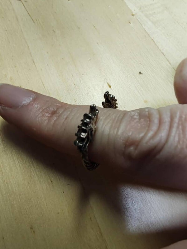 Bague dragon ouverte