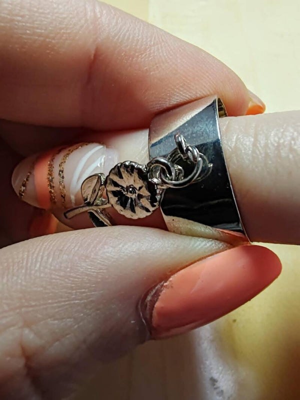 Bague breloque fleur