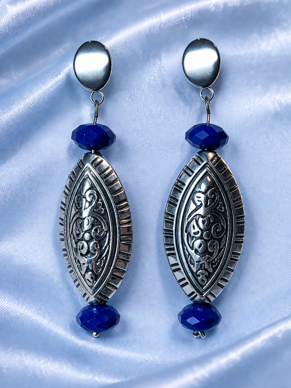 Royal Silver Shield Oorbellen