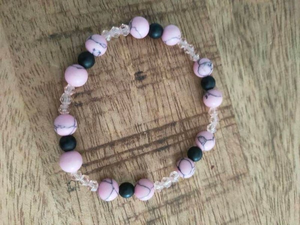 Soft Pink Sparkle Armband – Roze Kralen & Crystal Look