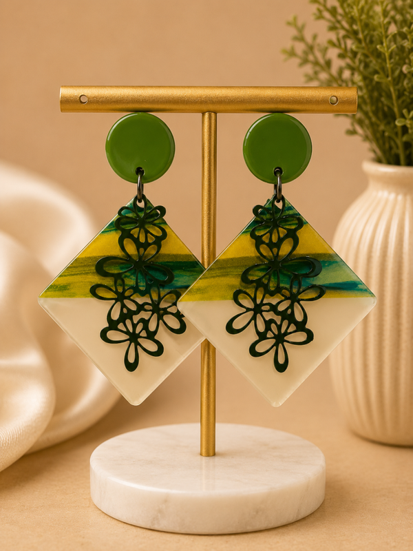 Verdant Éclat Oorbellen – Botanical Chic Collection