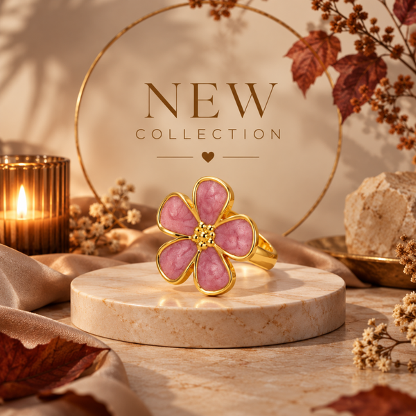 Rosé Bloom – Gouden bloemenring