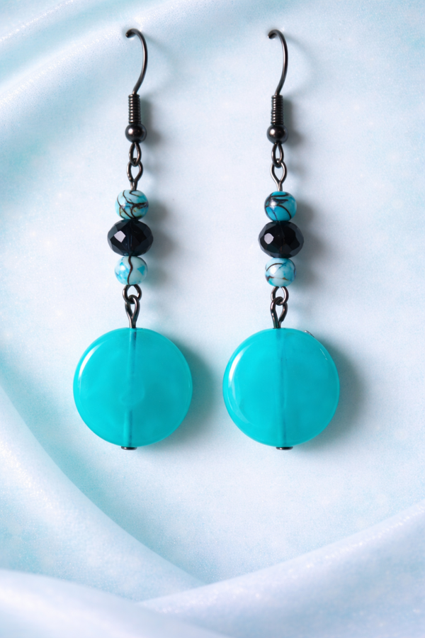 Oorbellen met Turquoise Kralen – Blauwgroen