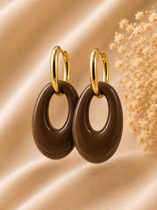 Noëlle Mocha Luxe Oorbellen