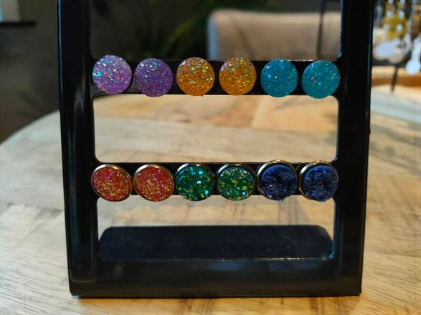 “Shimmer Stones” – Glitter Oorknopjes