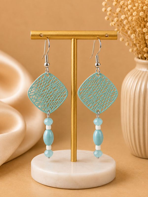 Aqua Serenity Oorbellen – Contemporary Chic Collection