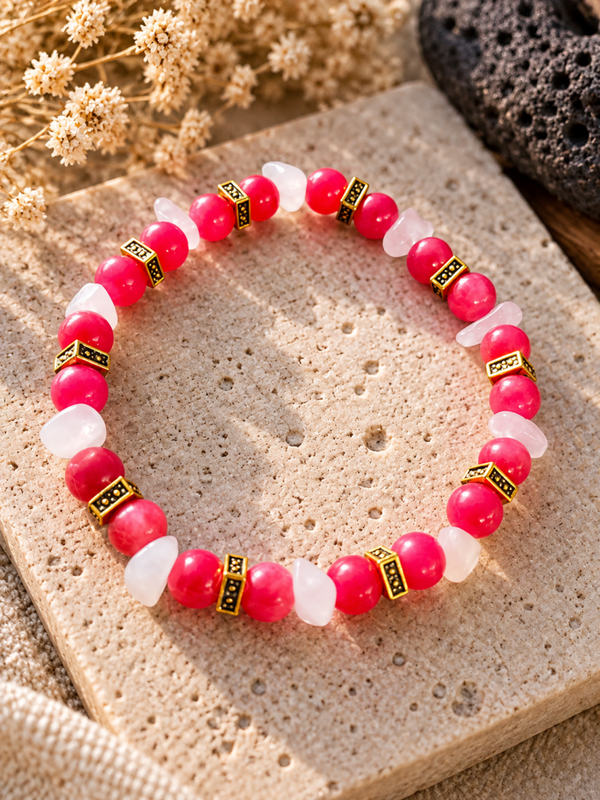 Lanzarote Rosa – natuurstenen armband