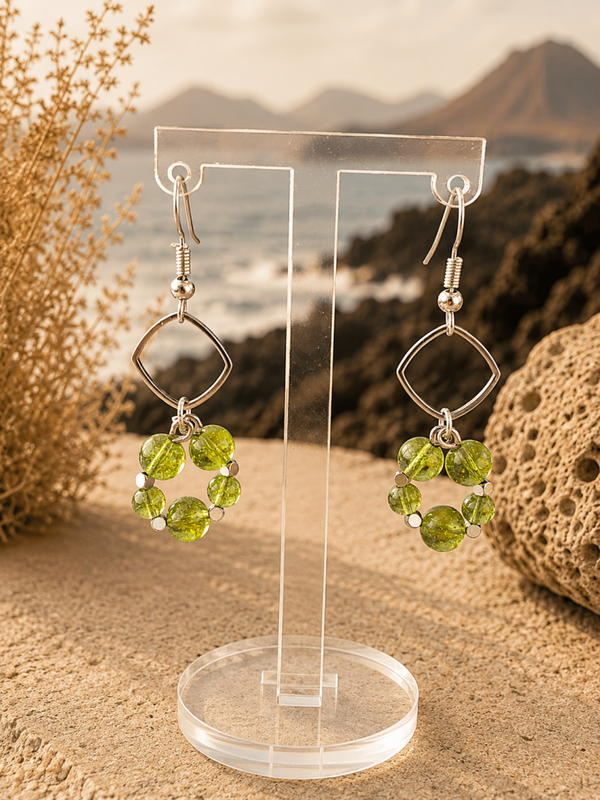 Lanzarote Verde – oorbellen met olivijn